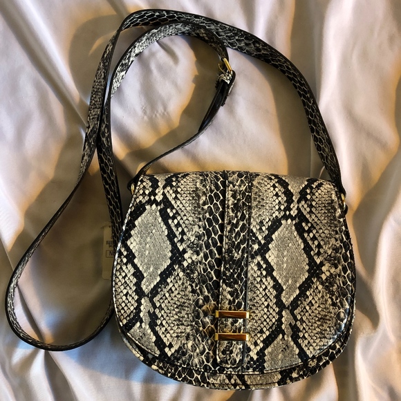 Two Neiman Marcus Faux Python Crossbody Bags - Picture 3 of 7